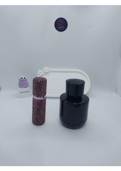 Parıldayan Elmas Işlemeli Mini Doldurulabilir Parfüm Şişesi 10 ml (Mor) fırsatları