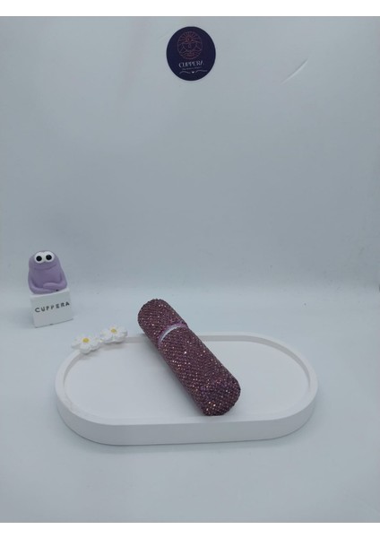 Parıldayan Elmas Işlemeli Mini Doldurulabilir Parfüm Şişesi 10 ml (Mor) indirimleri
