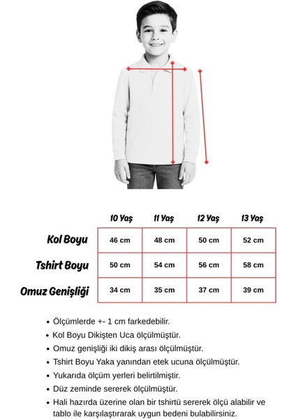 Çocuk Unisex Uzun Kollu Polo Yaka Tshirt Turkuaz Okul 10-13 Yaş fiyatları