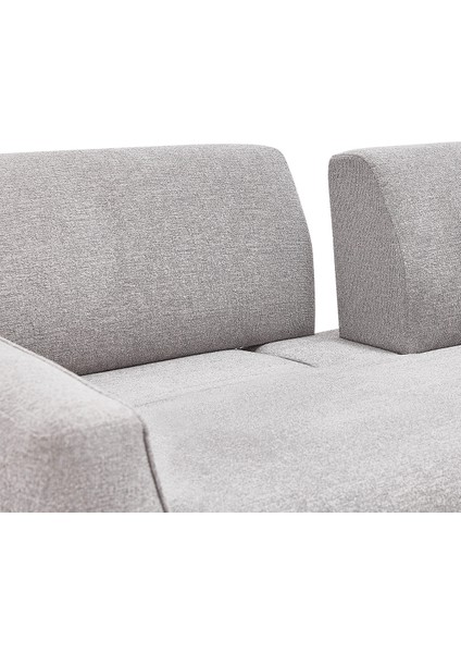 Terra Keten Dokulu, 3'lü Yataklı Koltuk - Orta Gri indirimleri