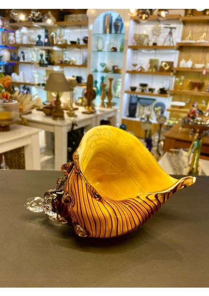 Kristal Cam Deniz Kabuğu Dekor 23X12CM