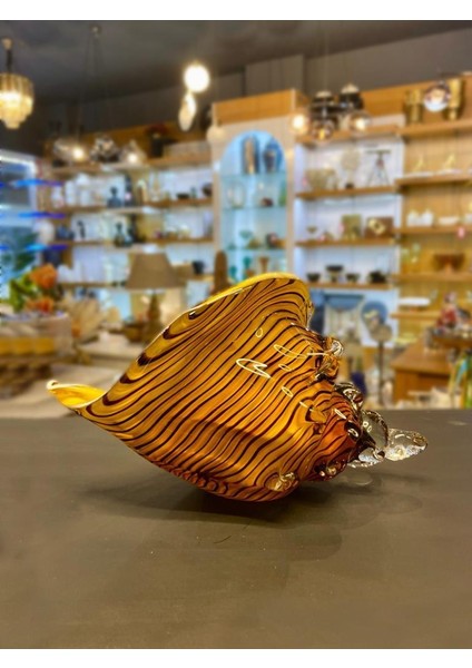 Kristal Cam Deniz Kabuğu Dekor 23X12CM modelleri