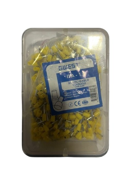 Izoleli Kablo Yüksüğü Iya-1,0 Sarı Adet 1000