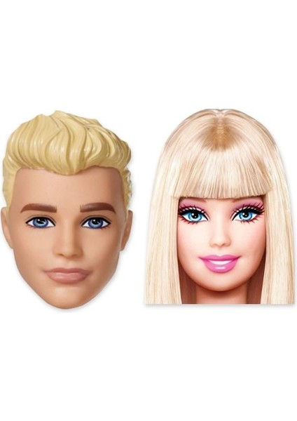 Barbie ve Ken 6'lı Kağıt Maske