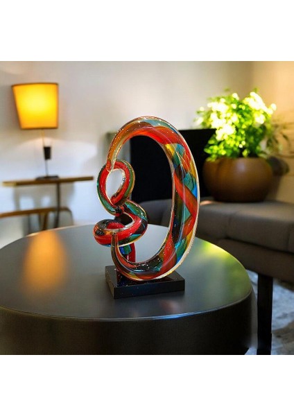 Kristal Cam Karışık Renkli Dekor 18X28CM