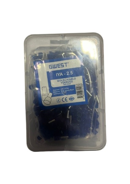 Izoleli Kablo Yüksüğü Iya-2,5 Lacivert Adet 500
