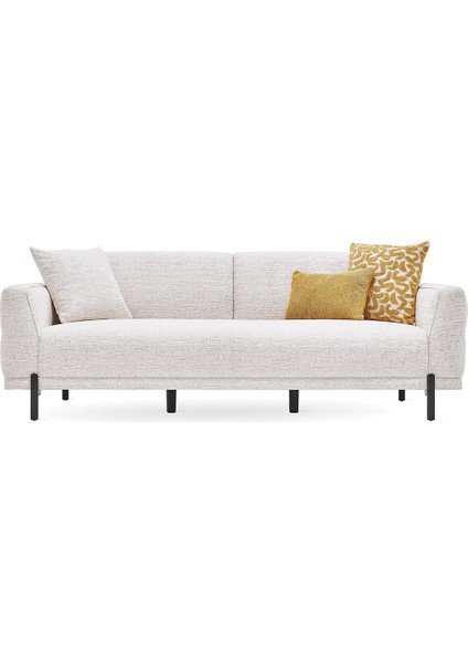 Terra Keten Dokulu, 3'lü Yataklı Koltuk - Beyaz modelleri