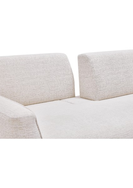 Terra Keten Dokulu, 3'lü Yataklı Koltuk - Beyaz indirimleri