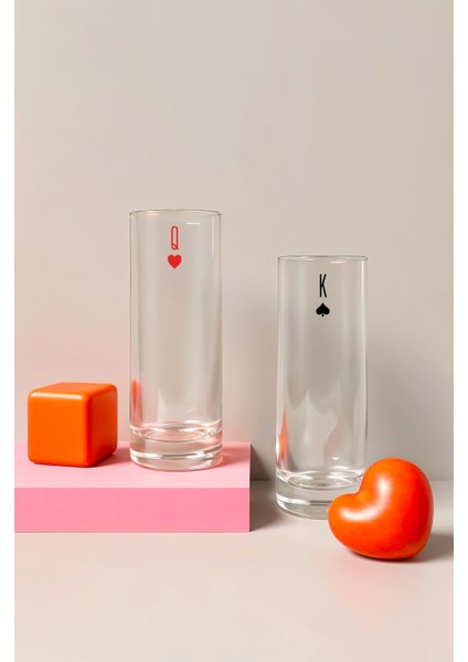 King & Queen Rakı Bardağı Seti 2'li