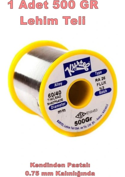 500 gr Makara 60/40 0.75 mm Lehim Teli (Pastalı)