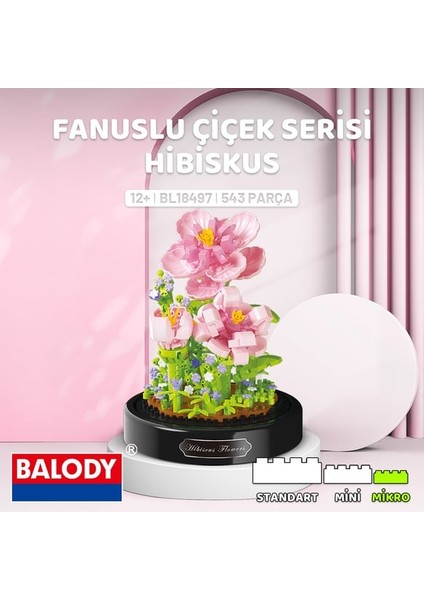 Ctoy Fanuslu Çiçek Serisi Hibiskus LEGO Seti 543 Parça