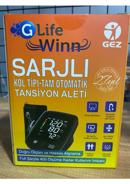 Winn Şarjlı Kol Tipi Tam Otomatik Tansiyon Aleti