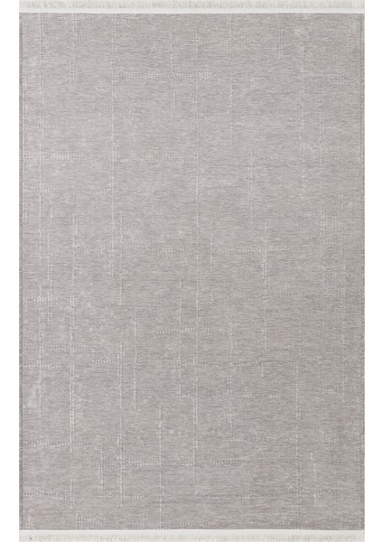 Liza Kilim Liz 02 Grey Yumuşak Tuşeli Çamaşır Makinesinde Yıkanabilen Kaymaz Tabanlı Şık Kilim
