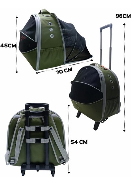 Grand Paris Tekerlekli Genişletilebilen Kedi, Küçük Köpek Taşıma Çantası Kırmızı 40-40-50CM fiyatları