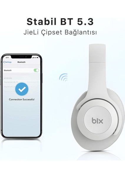 Soundcraft Bh3 Katlanabilir Hoparlör Özellikli Eq Mod Tf Kart Girişli 40MM Sürücü Kablosuz Bluetooth 5.3 Kulaküstü Kulaklık fiyatları