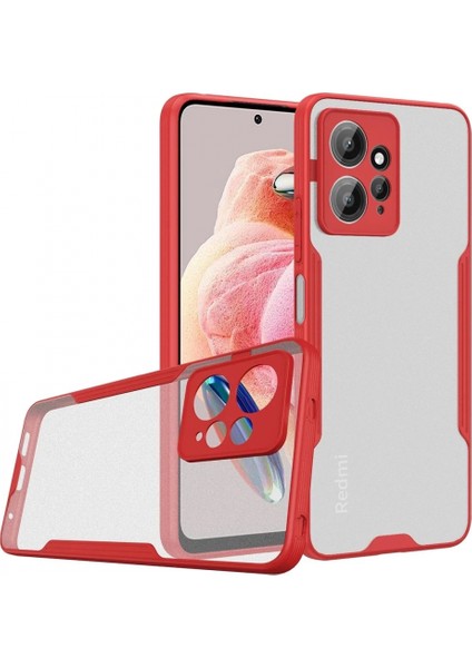Xiaomi Redmi Note 12 4g Kılıf Platin Silikon - Kırmızı