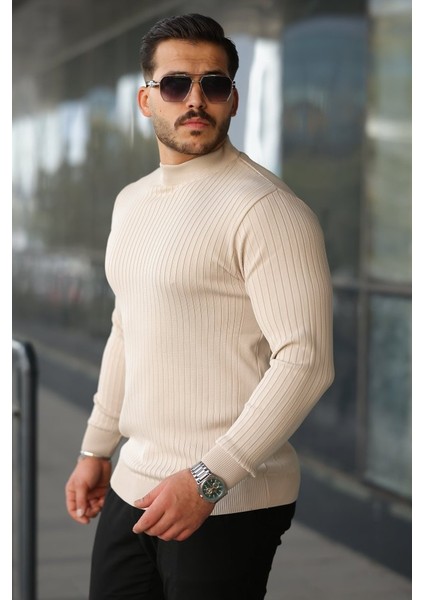 Erkek Yarım Balıkçı Yaka Fitilli Triko fiyatları