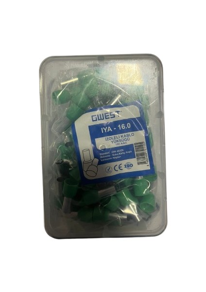 Izoleli Kablo Yüksüğü Iya-16,0 Yeşil Adet 100