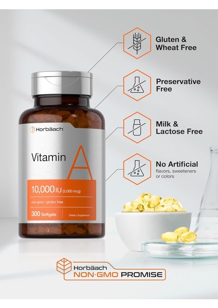 Horbäach Vitamin A 10000 Iu 300 Softgels
