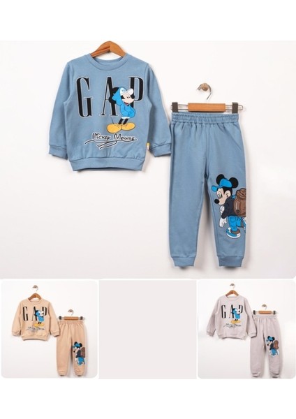 2-5 Yaş Mickey Mouse Baskılı Çocuk Eşofman Takımı | Mevsimlik