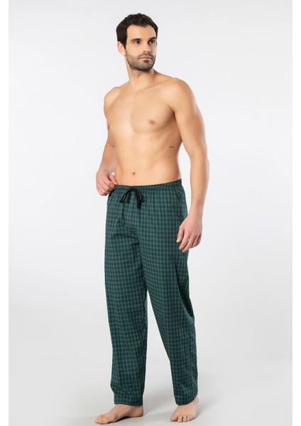 Erkek Dokuma Pijama Tek Alt 2240/YEŞIL 2