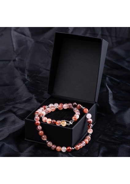 Renkli Kuvars ve Hematit Doğal Taş Kadın Kolye fiyatları