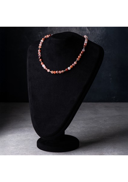 Renkli Kuvars ve Hematit Doğal Taş Kadın Kolye modelleri