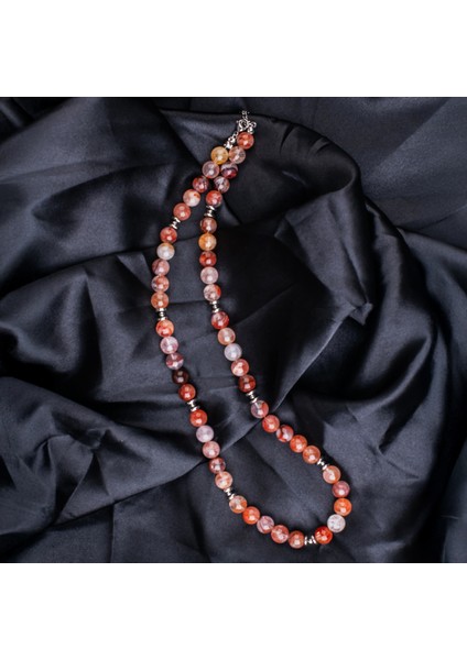 Renkli Kuvars ve Hematit Doğal Taş Kadın Kolye fırsatları