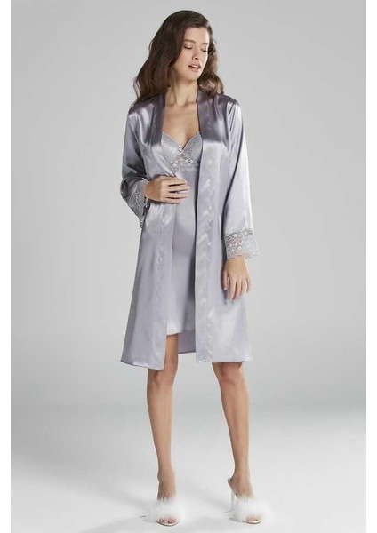 Sütyen Kaplı Sabahlık Gecelik Set 4285 Royal fiyatları