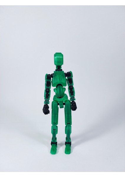 Dummy Oynar Eklemli 15 cm Aksiyon Oyuncağı Şeffaf Yeşil Siyah 3 Çift El & Aksesuar