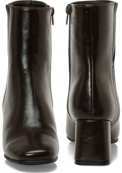 25K-7032 5pr Kahverengi Kadın Topuklu Bot indirimleri