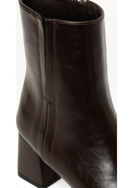 25K-7032 5pr Kahverengi Kadın Topuklu Bot