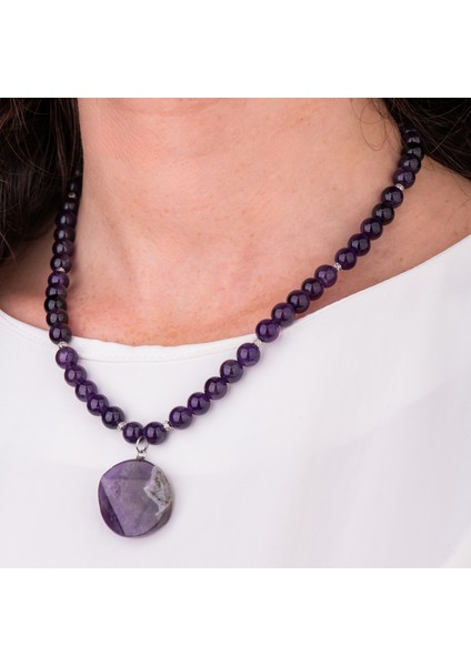 Ametist Doğal Taş Kadın Kolye fiyatları