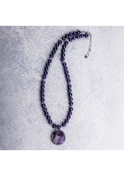 Ametist Doğal Taş Kadın Kolye fırsatları