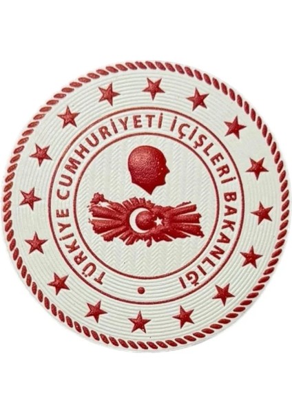 Iç Işler Bakanlığı Gögüs Arması 7 cm 3D Plastik Tpu, Yeni Tip, Cırtlı, Standart Ölçü, 1.sınıf Kalite