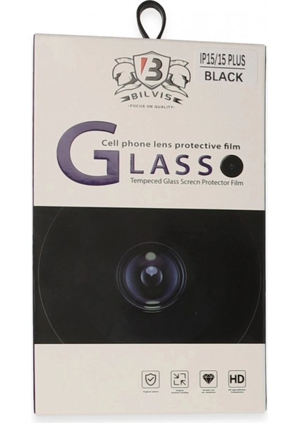 iPhone 15 Bilvis Titan Kamera Lens - Siyah modelleri