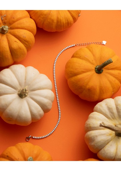 925 Ayar Gümüş Zirkon Taşlı Su Yolu Tennis Bileklik -Rodyum Gümüş Renk -Silveria Jewels fırsatları