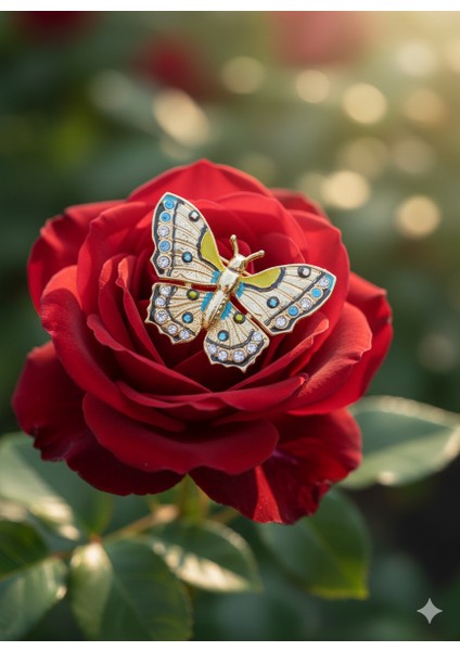 Kelebek Model Şık Broş