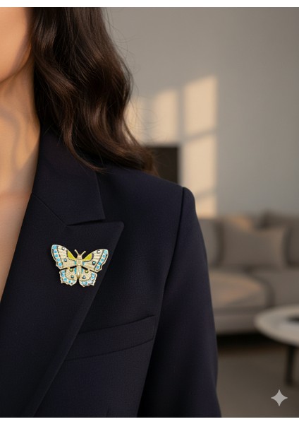 Kelebek Model Şık Broş fiyatları
