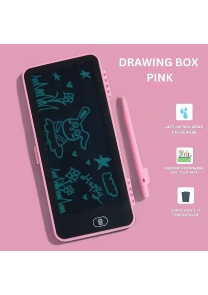 Tablet LCD 6,5 Inç Dijital Kalemli Çizim Yazı Tahtası ve Kalemlik Grafik Not Eğitim Tableti Kalem Kutusu