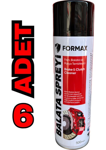 Fren,balata ve Parça Temizleme Spreyi 500 ml (6 Adet)