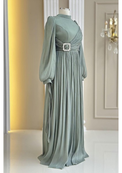 Hira Abiye Elbise Çağla Yeşili modelleri