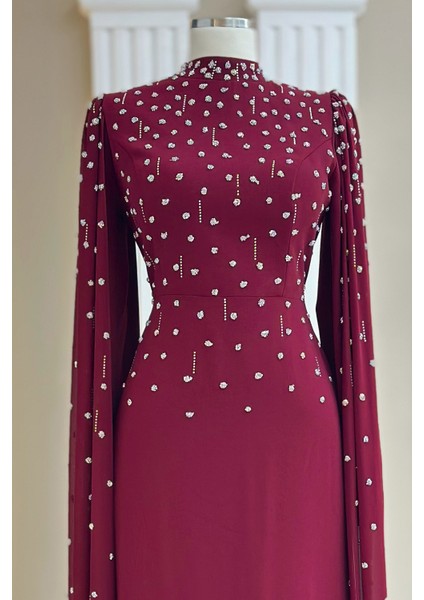 Afra Abiye Elbise Bordo fiyatları