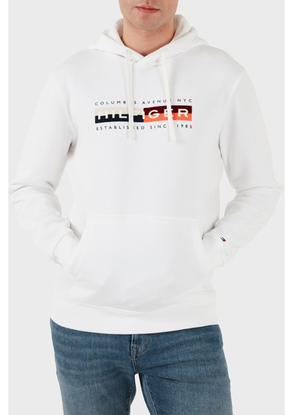 Pamuklu Regular Fit Logolu Kapüşon Yaka Sweat Erkek Sweat MW0MW40041 Ybr modelleri