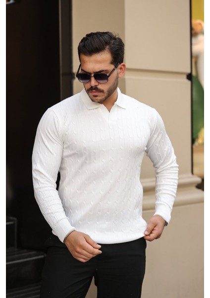 Erkek Saç Örgü Desen Uzun Kollu Triko fiyatları