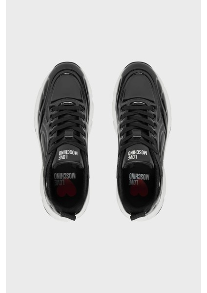 Logolu Deri Kalın Taban Sneaker Ayakkabı Bayan Ayakkabı JA15376G0NJT000A modelleri