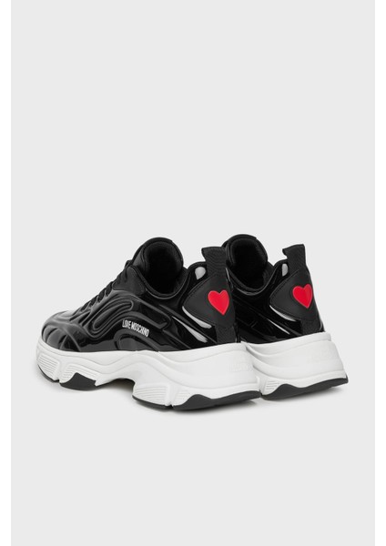 Logolu Deri Kalın Taban Sneaker Ayakkabı Bayan Ayakkabı JA15376G0NJT000A fırsatları