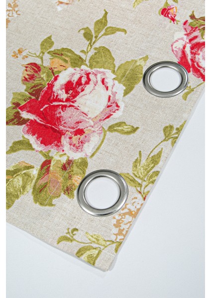 Maira Halkalı Fon Perde Güllü 140X270 fırsatları