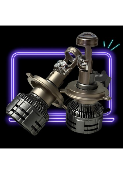 H4 Mercekli Mega 75WAT 22.000 Lümen LED Farled Zenon Garantili Mercekli H4 Profosyönel Güçlü Aydınlaltma fiyatları