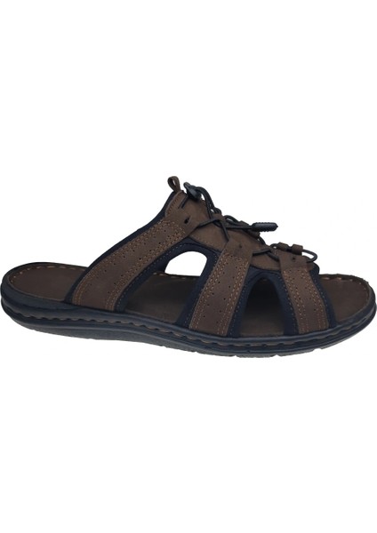 Erkek Deri Terlik 024-0043 - Kahve modelleri